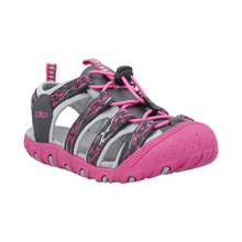 Load image into Gallery viewer, CMP Kids Sahiph Vegan Friendly Hiking Sandals (Grey/Fuxia)(Sizes EU28-37)