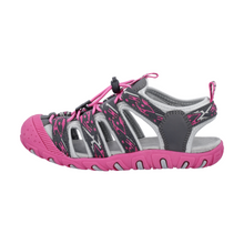 Load image into Gallery viewer, CMP Kids Sahiph Vegan Friendly Hiking Sandals (Grey/Fuxia)(Sizes EU28-37)