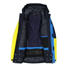 Load image into Gallery viewer, CMP Kids Twill Hooded Waterproof Ski Jacket (B.Blue/Royal Blue/Winter Sun)