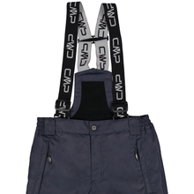 Load image into Gallery viewer, CMP Kids Waterproof Ski Trousers With Suspenders (Black Blue)