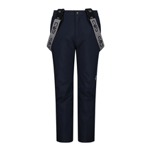Load image into Gallery viewer, CMP Kids Waterproof Ski Trousers With Suspenders (Black Blue)