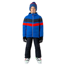 Load image into Gallery viewer, CMP Kids Waterproof Ski Trousers With Suspenders (Black Blue)