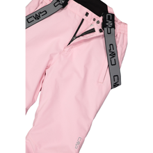 Load image into Gallery viewer, CMP Kids Waterproof Ski Trousers With Suspenders (Pink)
