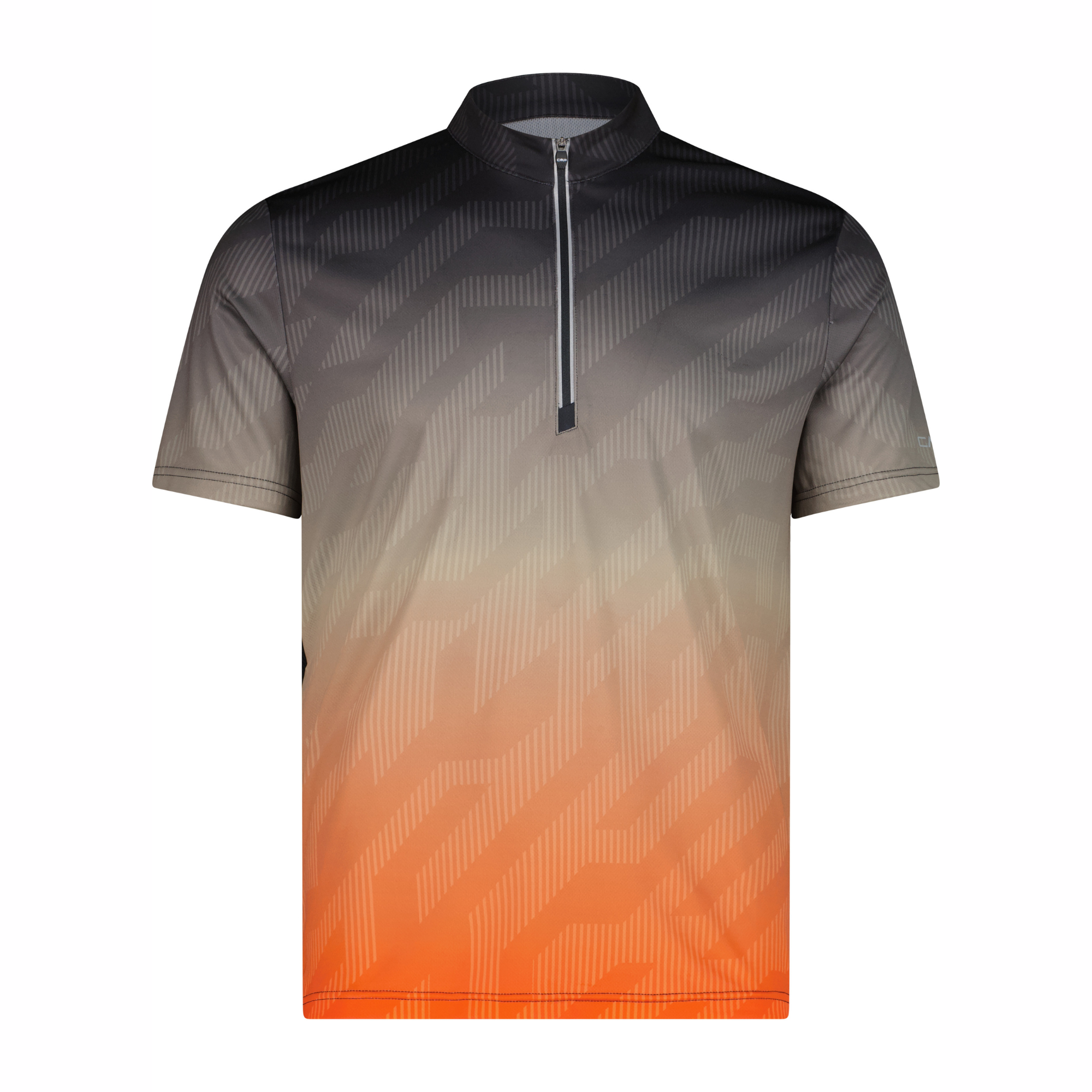 CMP Men's Freebike Short Sleeve Half Zip Cycling Tee Anthracite Corda Orange 63ZV 36N5337