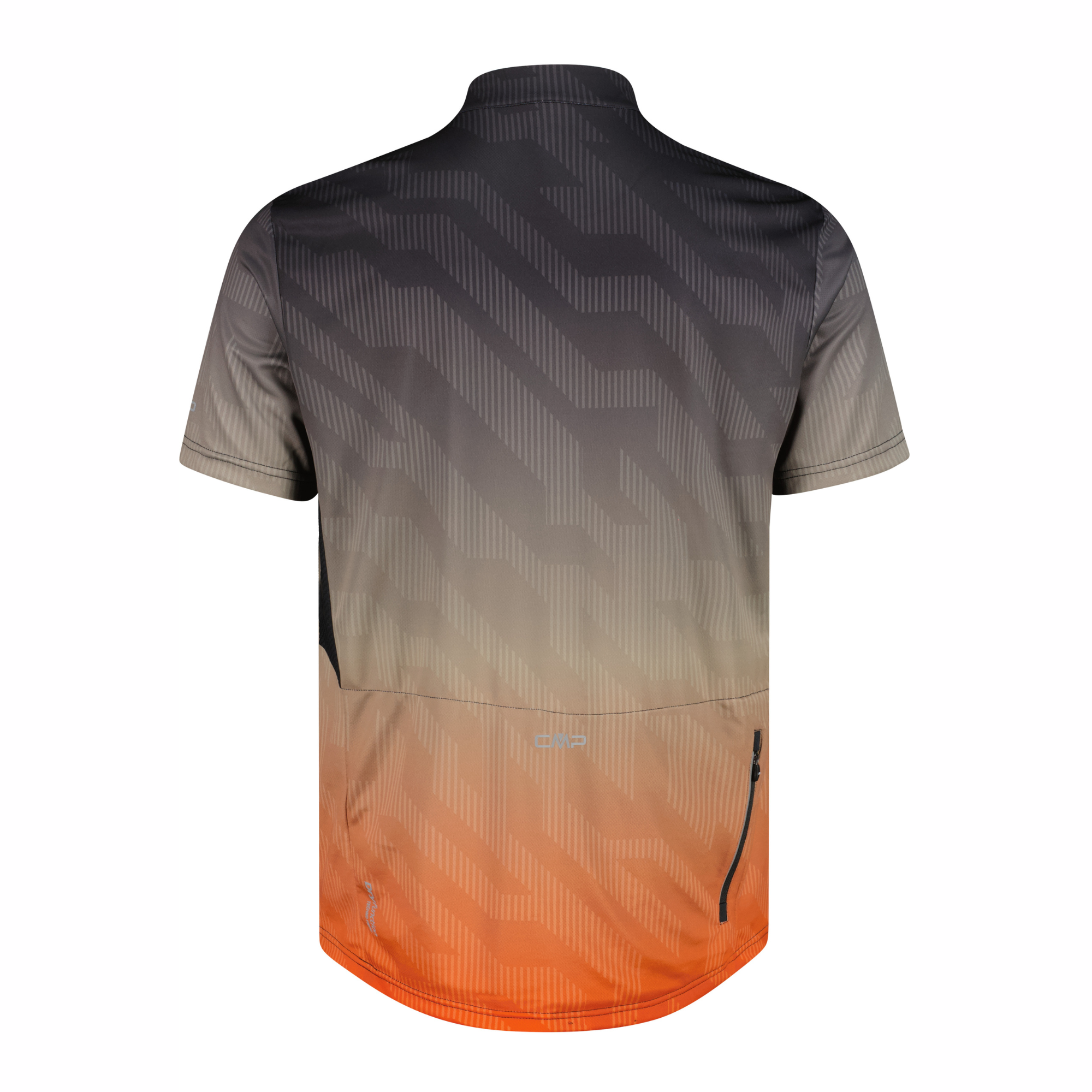 CMP Men's Freebike Short Sleeve Half Zip Cycling Tee Anthracite Corda Orange 63ZV 36N5337