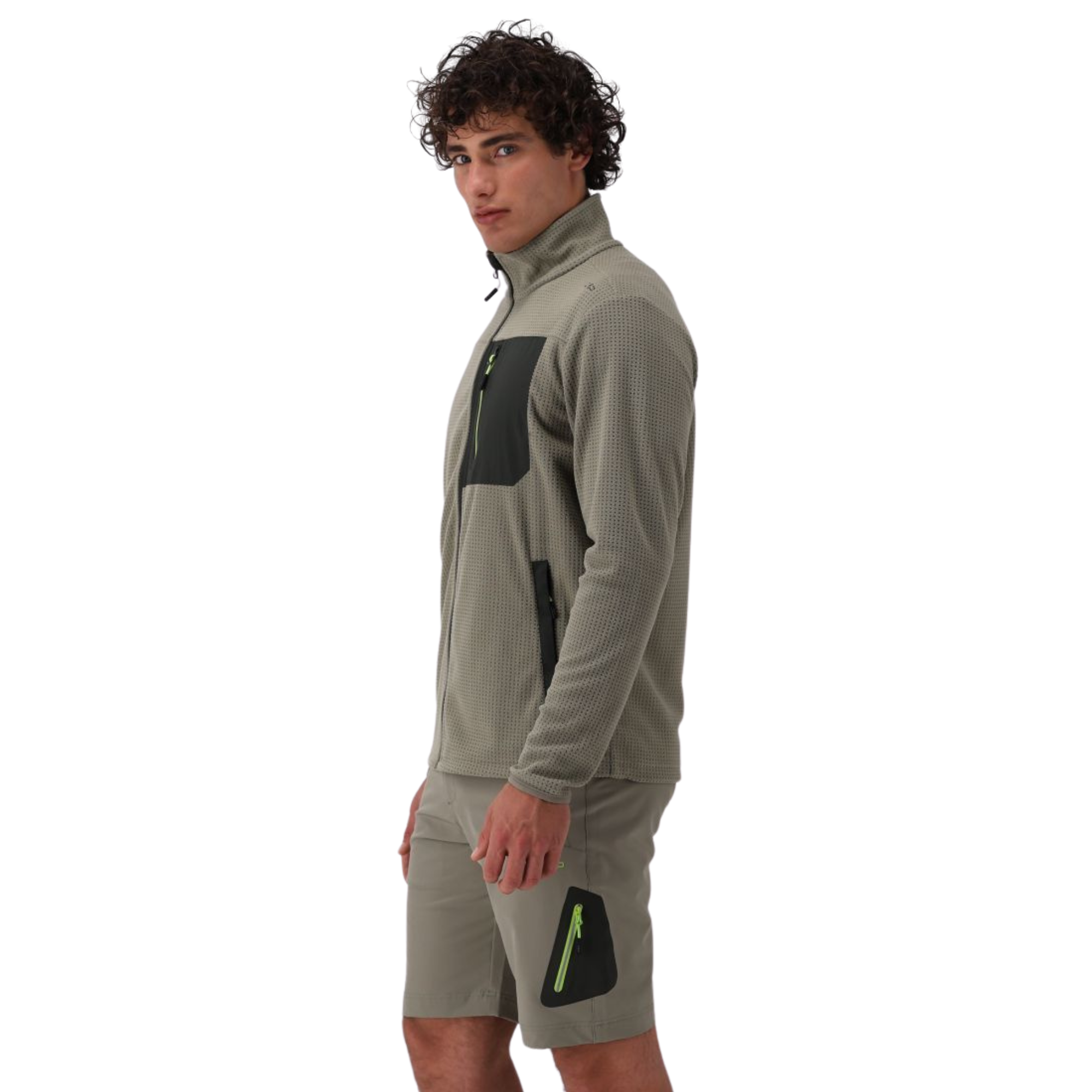 CMP Men's Jacquard Arctic Full Zip Fleece (Sage)
