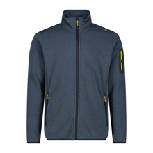 Load image into Gallery viewer, CMP Men's Jacquard Knit-Tech Full Zip Fleece (Antracite/Nilo)