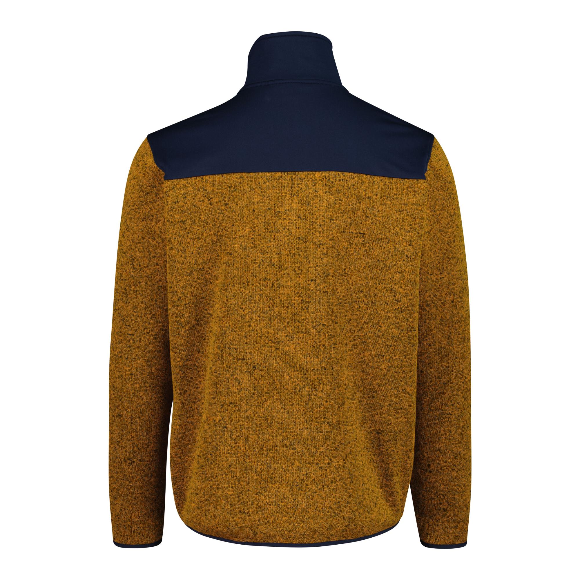 CMP Men's Knit Tech Jacquard Full Zip Fleece (Curcuma/B. Blue)