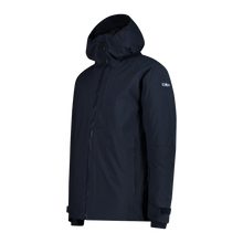 Load image into Gallery viewer, CMP Men's Mechanical Stretch Hooded Waterproof Insulated Ski Jacket (Black/Blue)