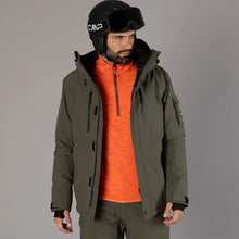 Load image into Gallery viewer, CMP Men's Mechanical Stretch Hooded Waterproof Insulated Ski Jacket (Olive)