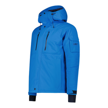 Load image into Gallery viewer, CMP Men's Mechanical Stretch Hooded Waterproof Ski Jacket (Royal Blue)