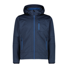 Load image into Gallery viewer, CMP Men's Melange Full Zip Softshell Hoody (B. Blue Mel/Bluestone)