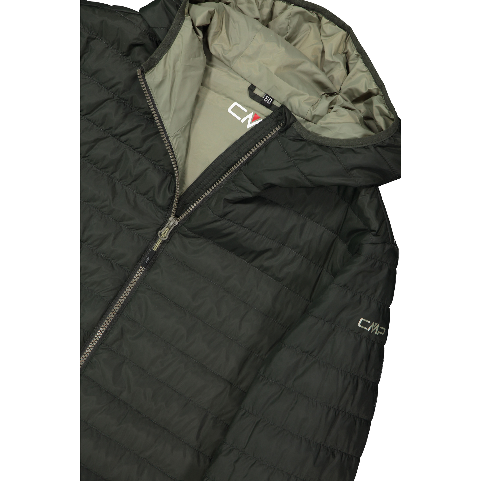 CMP Men's Padded Hooded Insulated Jacket (Pine)