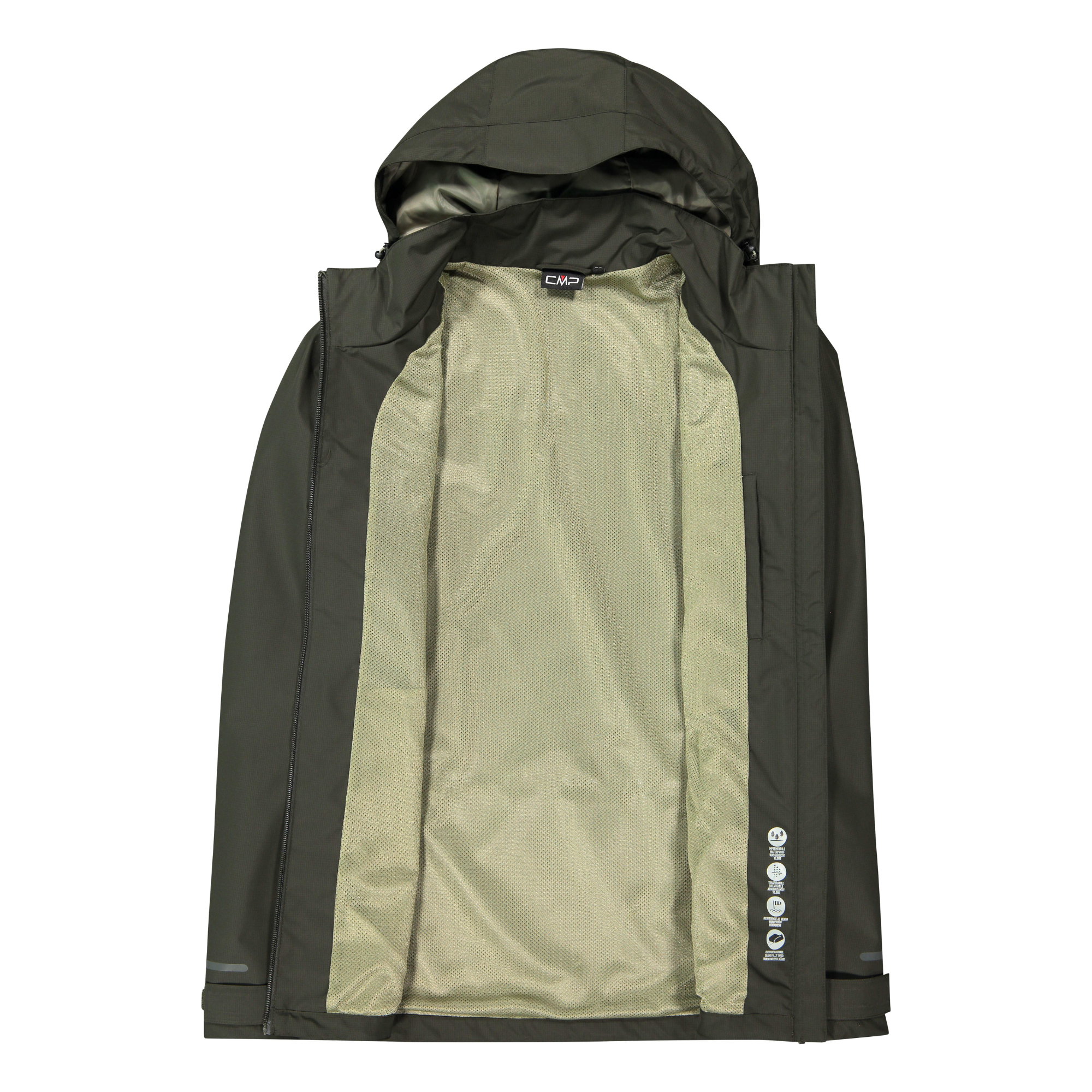 CMP Men's Ripstop Waterproof Jacket (Pine)