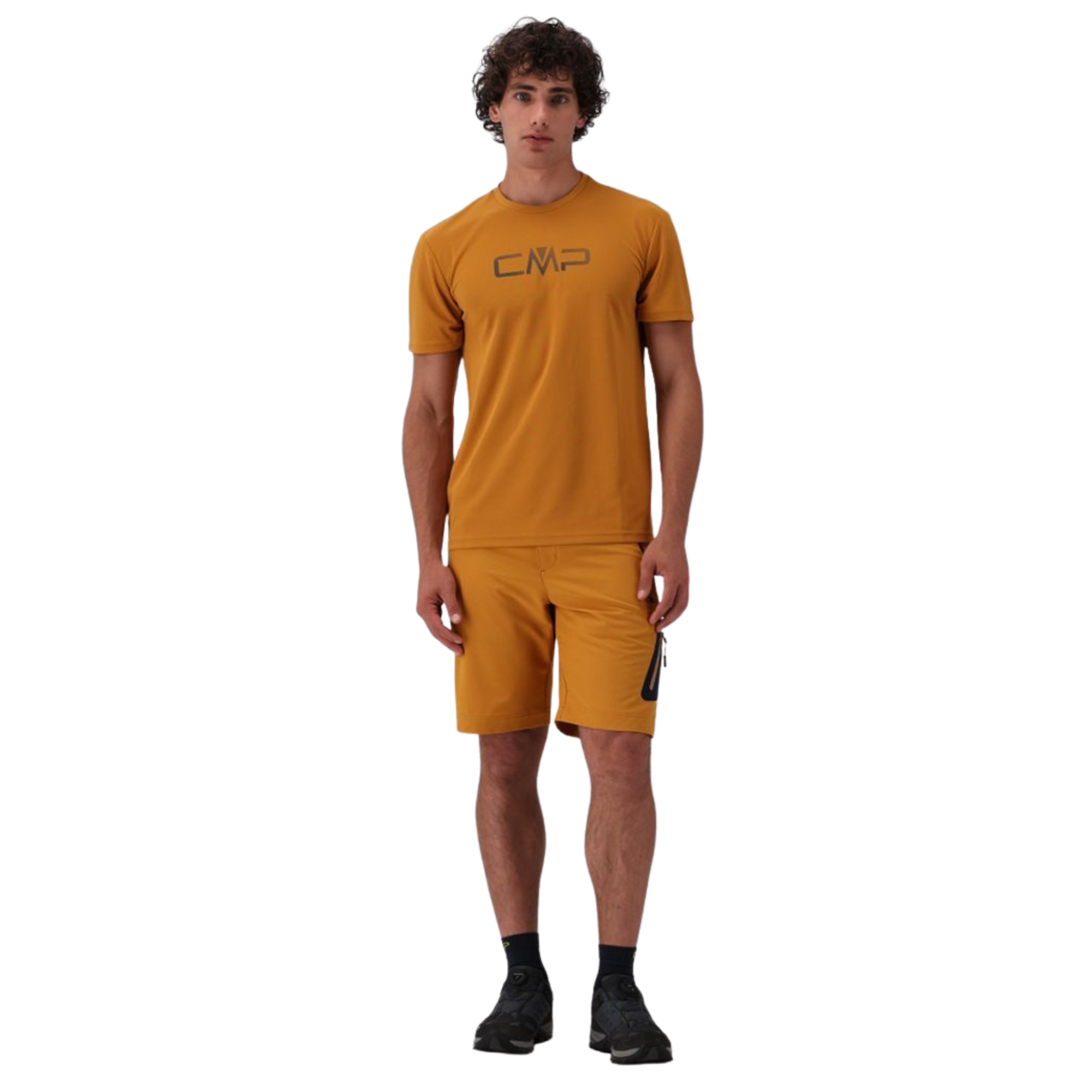CMP Men's Round Neck Logo Technical Tee (Curcuma)