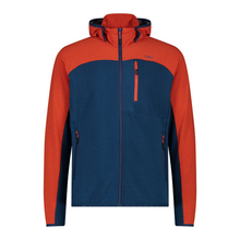 Load image into Gallery viewer, CMP Men's Unlimitech Terry Fleece Hooded Full Zip Fleece (Ocean)