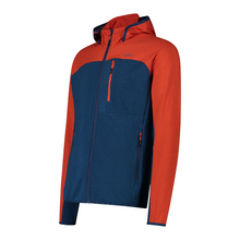Load image into Gallery viewer, CMP Men's Unlimitech Terry Fleece Hooded Full Zip Fleece (Ocean)