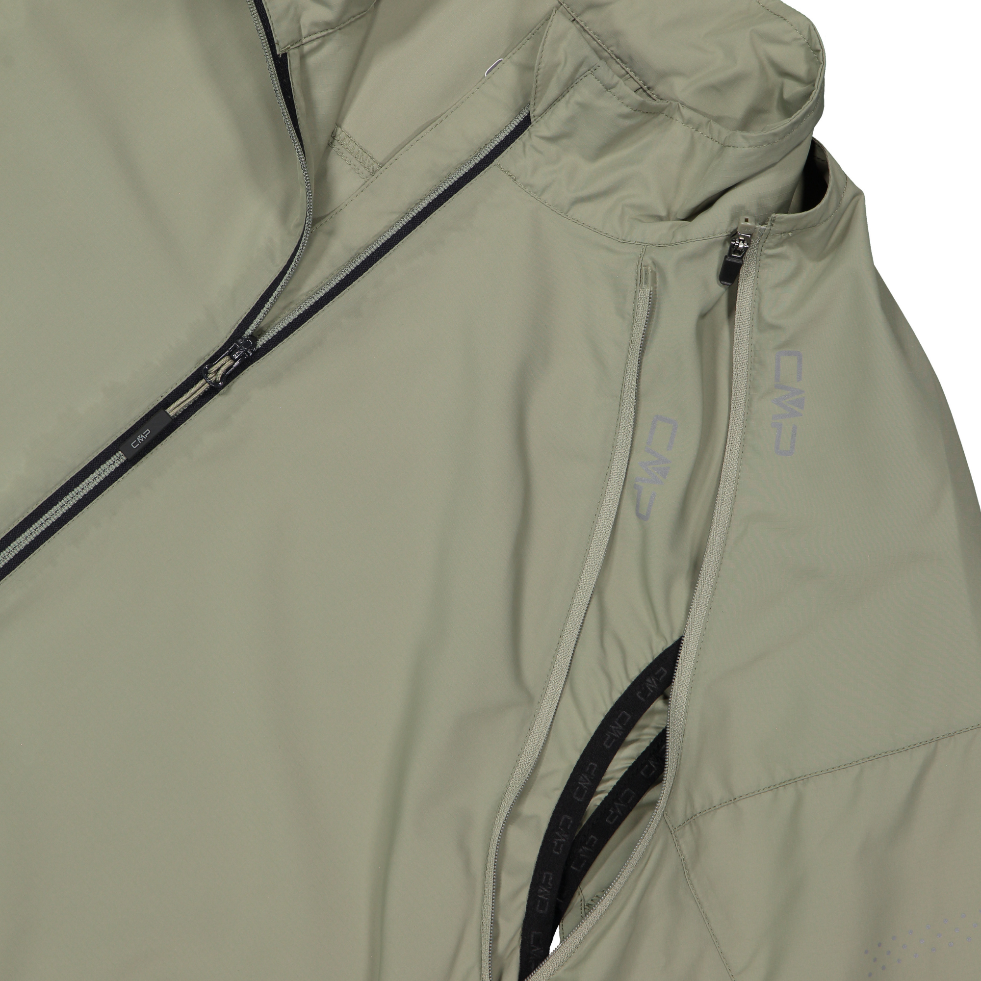 CMP Men's Windproof Cycling Jacket with Detachable Sleeves Sage E663 32C6737