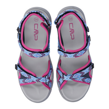 Load image into Gallery viewer, CMP Women's Almaak Vegan Friendly Hiking Sandals (Blue/Fuxia)