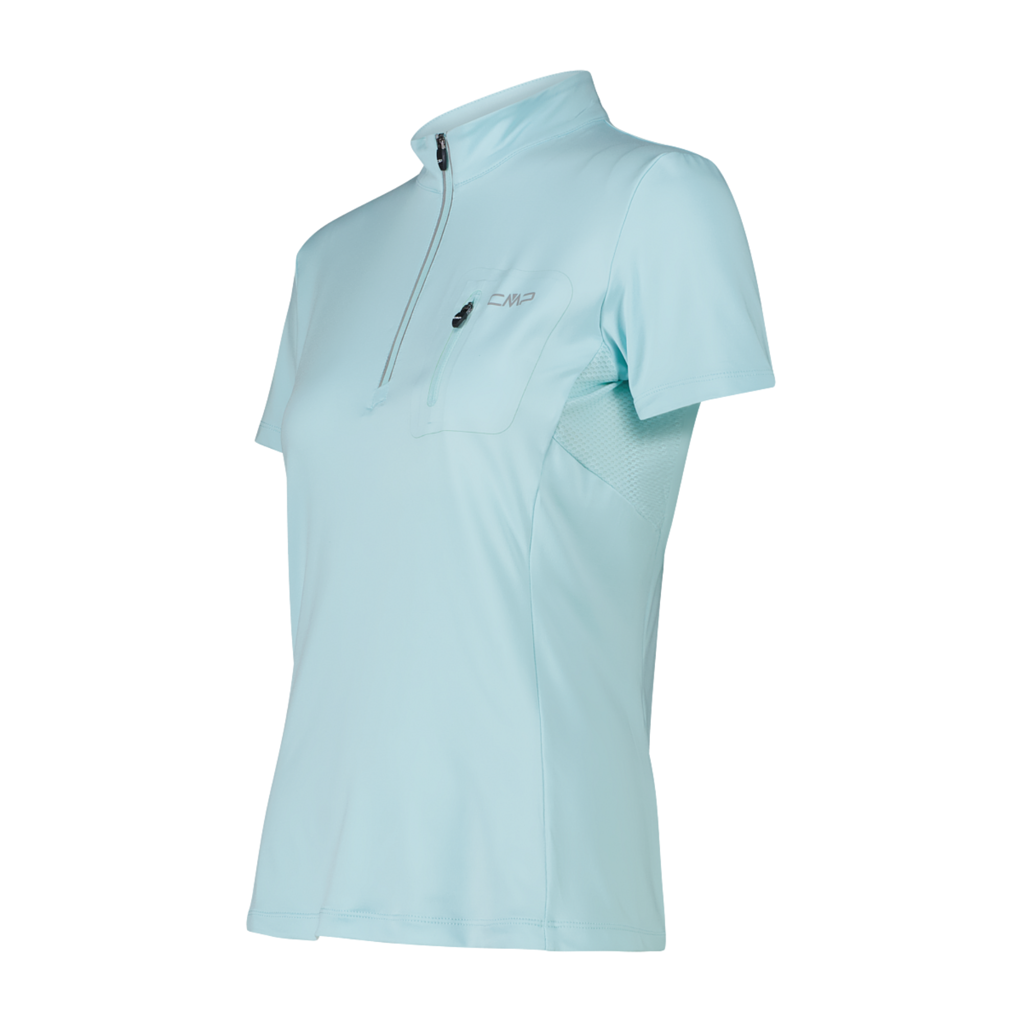 CMP Women's Half Zip Short Sleeve Technical Bike Tee Opale E412 35N6696