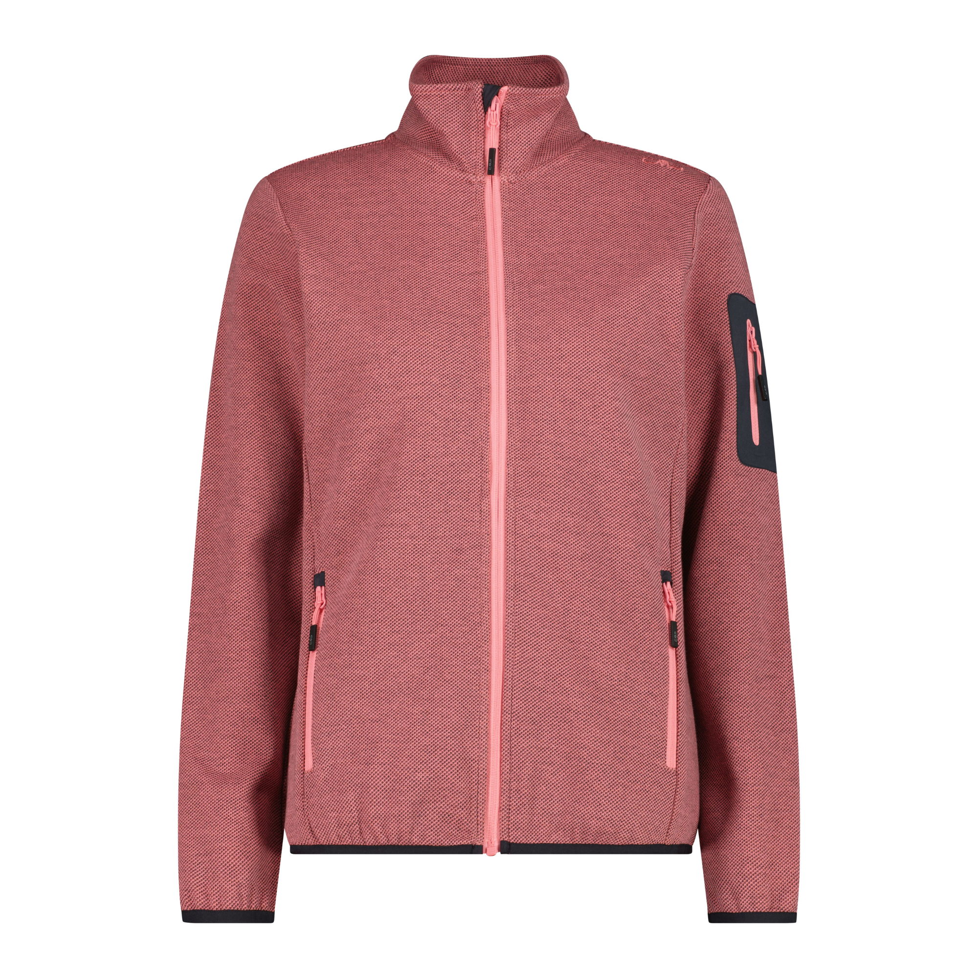 CMP Women's Knit Tech Full Zip Fleece (Coral/Anthracite)