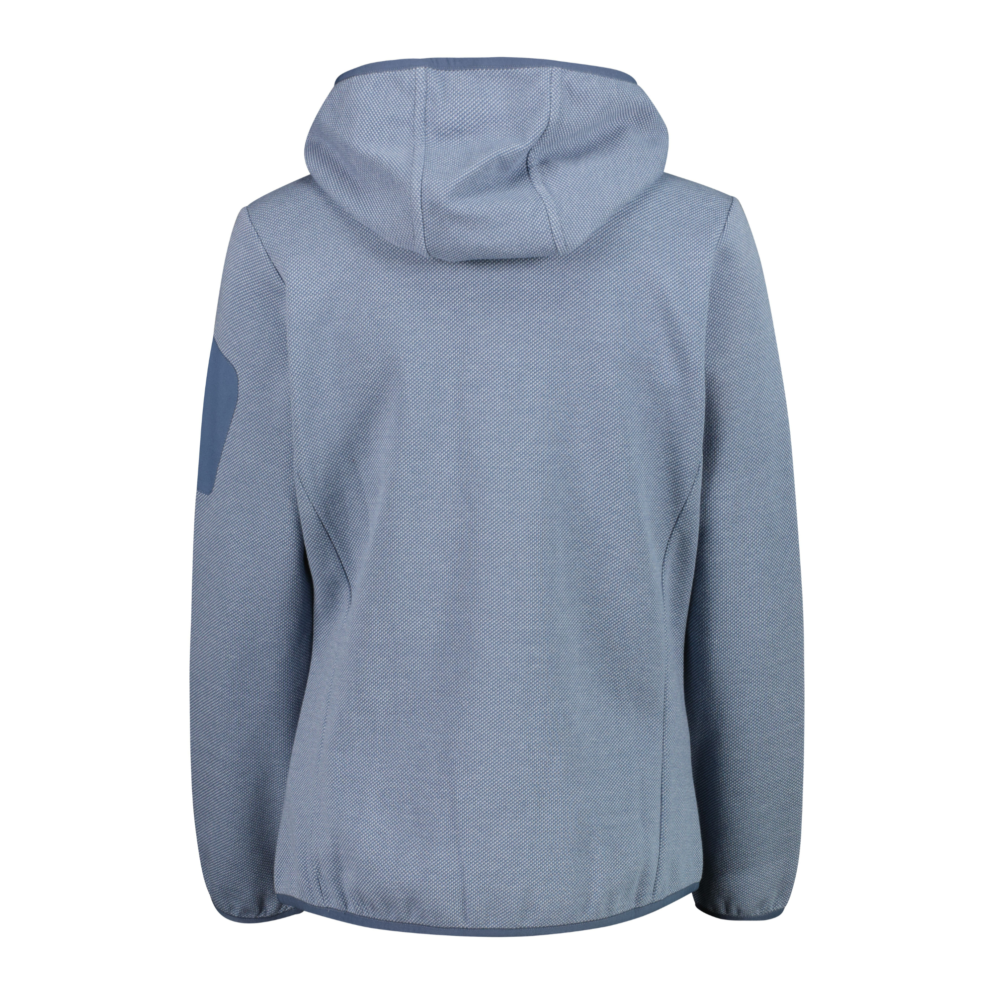 CMP Women's Knit Tech Hooded Full Zip Fleece (Space/Sky Blue)