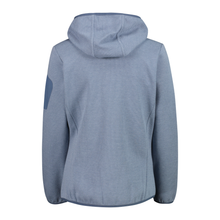 Load image into Gallery viewer, CMP Women's Knit Tech Hooded Full Zip Fleece (Space/Sky Blue)