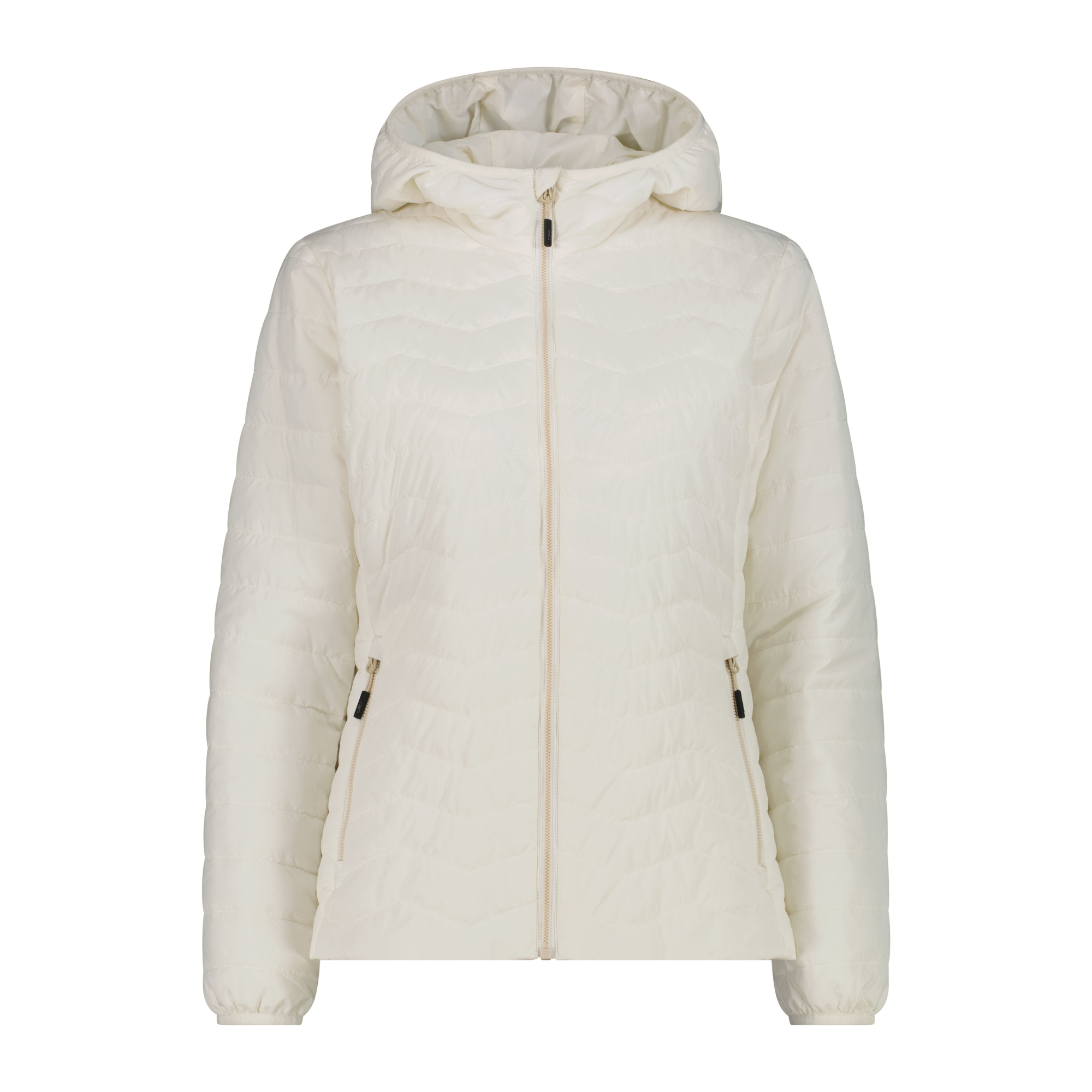 CMP Women's Padded Hooded Insulated Jacket (Offwhite)