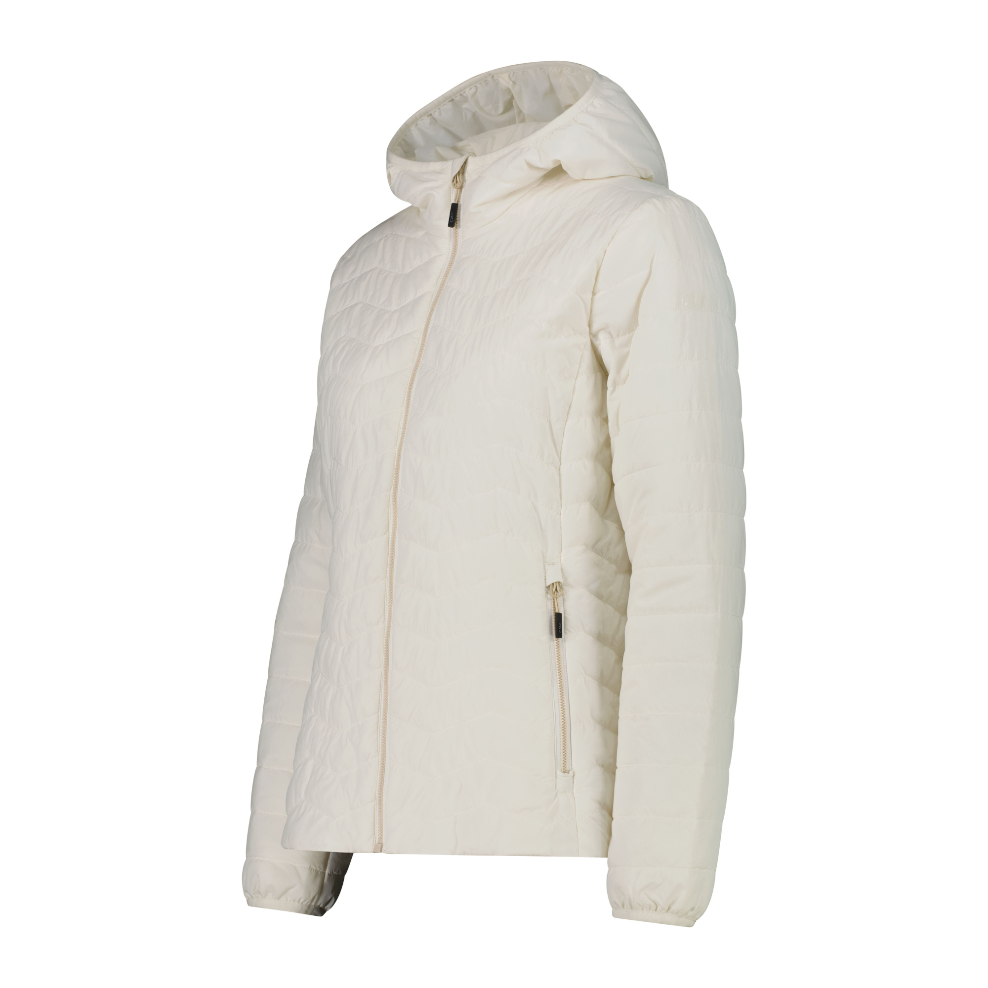 CMP Women's Padded Hooded Insulated Jacket (Offwhite)