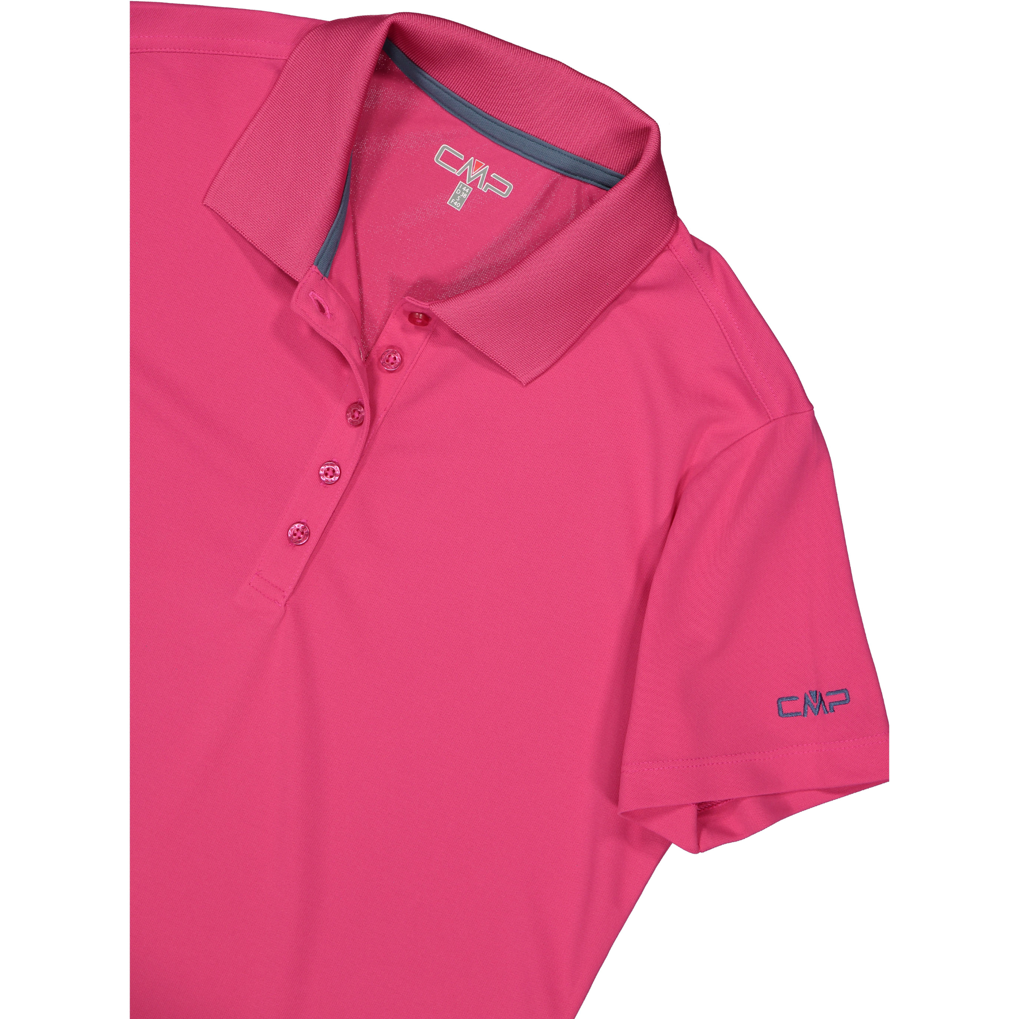 CMP Women's Piquet Short Sleeve Technical Polo Shirt (Magenta)