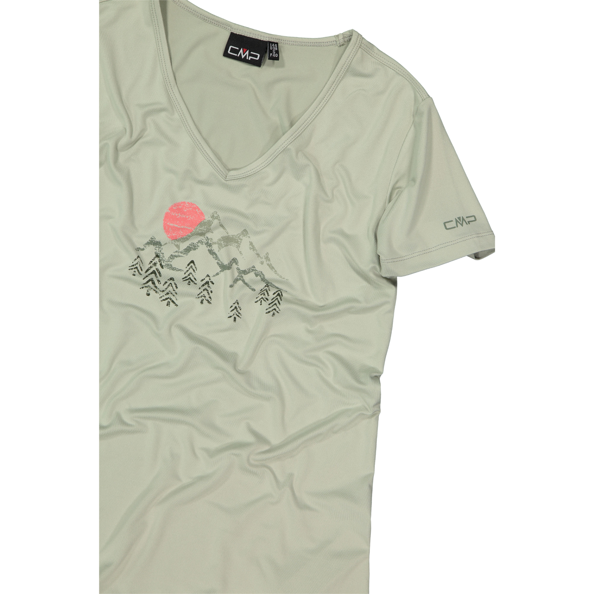 CMP Women's Printed Short Sleeve Technical Tee (Pistachio)