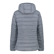 Load image into Gallery viewer, CMP Women's Printed Sorona Aura Hooded Insulated Jacket (Bianco Gesso/Titanio)