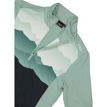Load image into Gallery viewer, CMP Women's Softech Mountain Print Half Zip Technical Top (Jade)