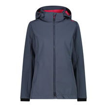 Load image into Gallery viewer, CMP Women's Comfort Fit Softshell Jacket (Titanio/Carminio)