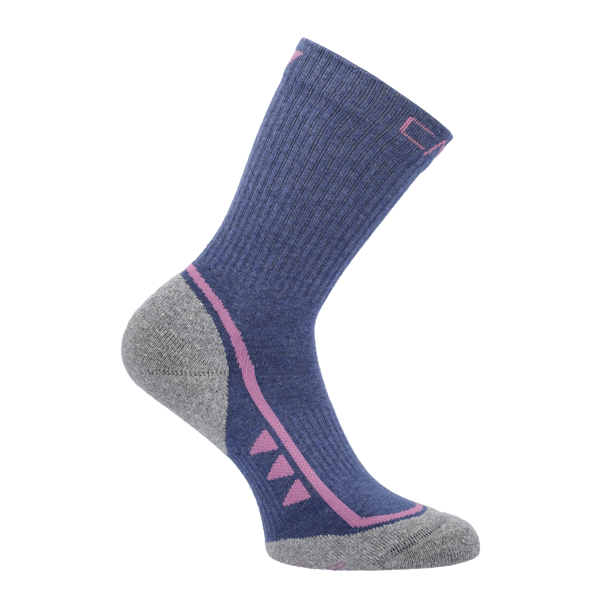 CMP Women's Supersoft 50 Mid Length Hiking Socks Blue Fuxia 14MR 3I19866