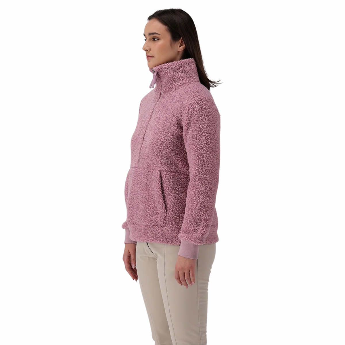 CMP Women's Teddy Half Zip Fleece Top Blush B648 32P3806