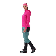 Load image into Gallery viewer, CMP Women's Unlimitech Stretch Grid Technical Hooded Full Zip Fleece (Festival)