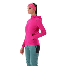 Load image into Gallery viewer, CMP Women's Unlimitech Stretch Grid Technical Hooded Full Zip Fleece (Festival)