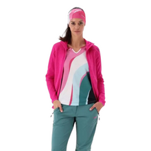 Load image into Gallery viewer, CMP Women's Unlimitech Stretch Grid Technical Hooded Full Zip Fleece (Festival)