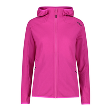 Load image into Gallery viewer, CMP Women's Unlimitech Stretch Grid Technical Hooded Full Zip Fleece (Festival)