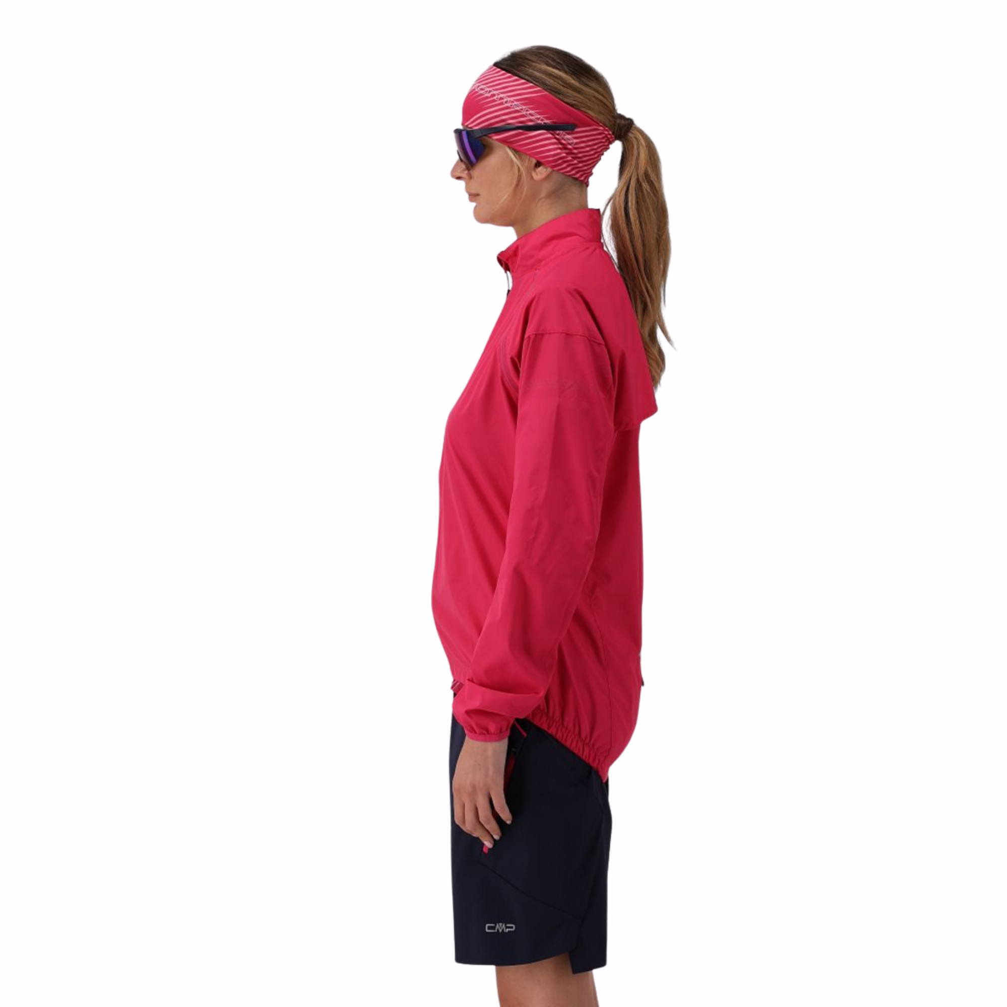 CMP Women's Windproof Cycling Jacket with Detachable Sleeves Magenta B807 32C6136