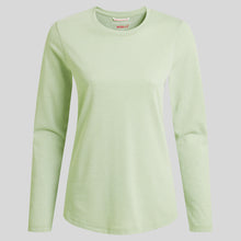 Load image into Gallery viewer, Craghoppers Women&#39;s Akona Nosilife Insect Repellent Long Sleeve Tech Tee (Bud Green Marl)

