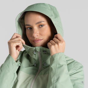 Craghoppers Women's Kora Waterproof Rain Jacket (Deep Bud Green)