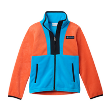 Load image into Gallery viewer, Columbia Kids Back Bowl II Full Zip Fleece (Zing/Compass Blue/Black)(Ages 6-18)