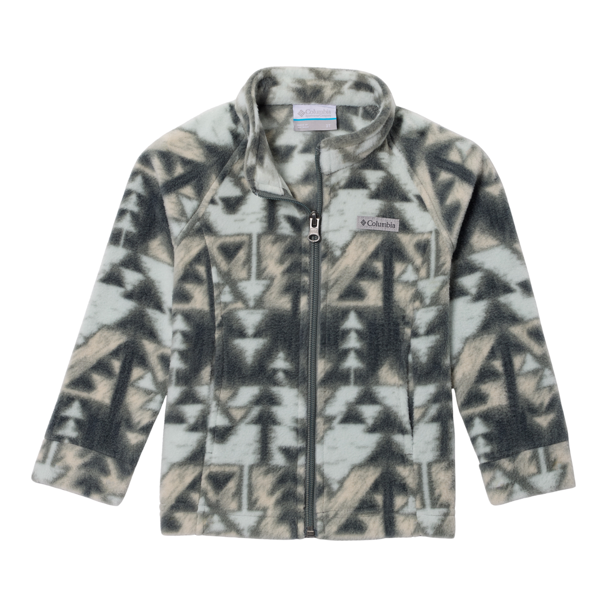 Columbia Kids Benton Springs II Printed Full Zip Fleece Jacket Sedona Sage Sketchup 344 1618281