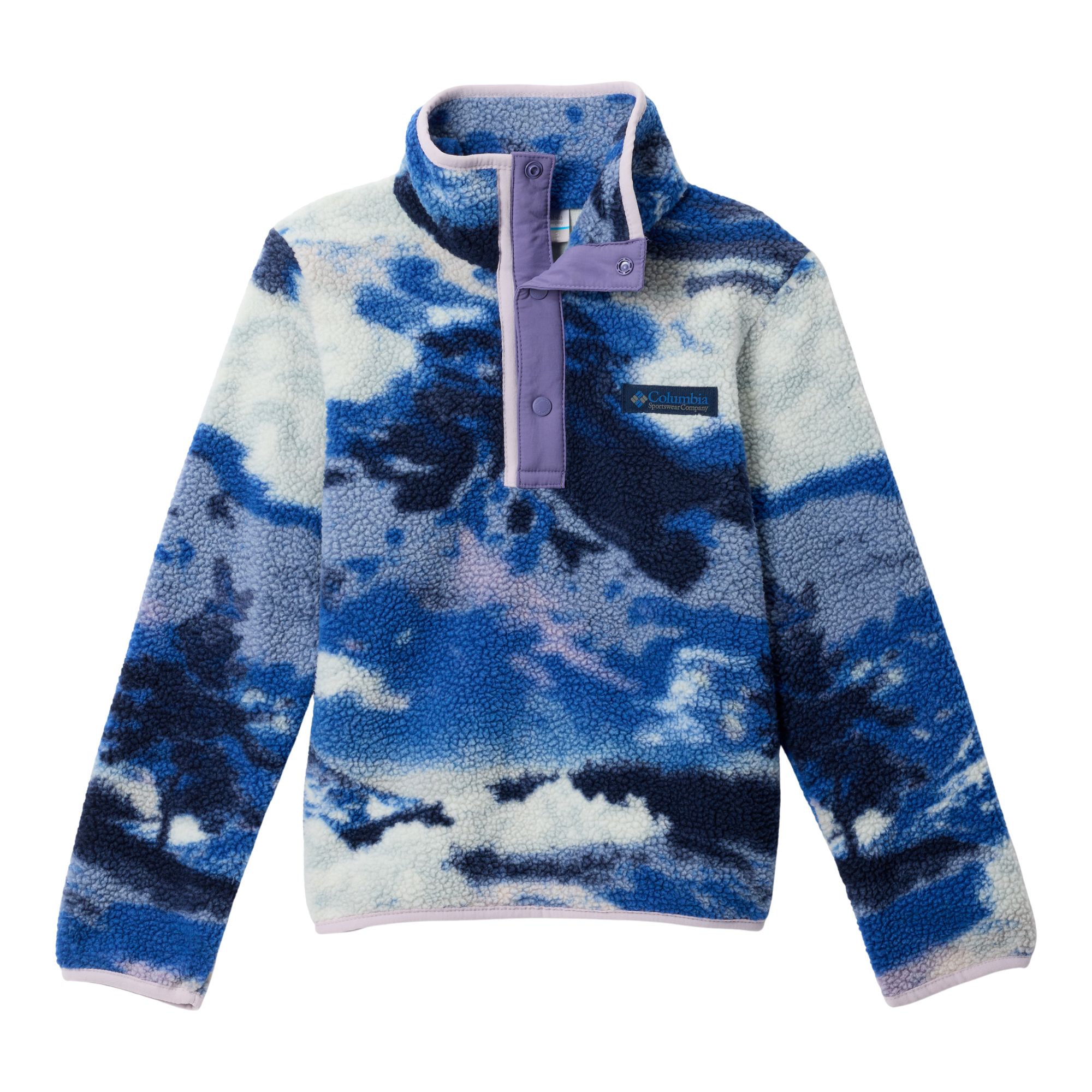 Columbia Kids Helvetia II Printed Half Snap Fleece (Collegiate Navy Dreaming/Stormwatch)