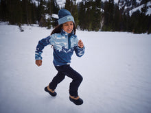 Load image into Gallery viewer, Columbia Kids Helvetia II Printed Half Snap Fleece (Crushed Blue Sisters/Everblue)(Ages 4-18)