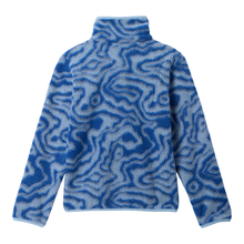 Load image into Gallery viewer, Columbia Kids Helvetia II Printed Half Snap Fleece (Mountain Blue Topoglitch/Coll Navy)