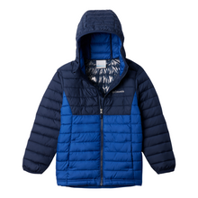 Load image into Gallery viewer, Columbia Kids Powder Lite II Hooded Insulated Jacket (Mountain Blue)(Ages 4-18)