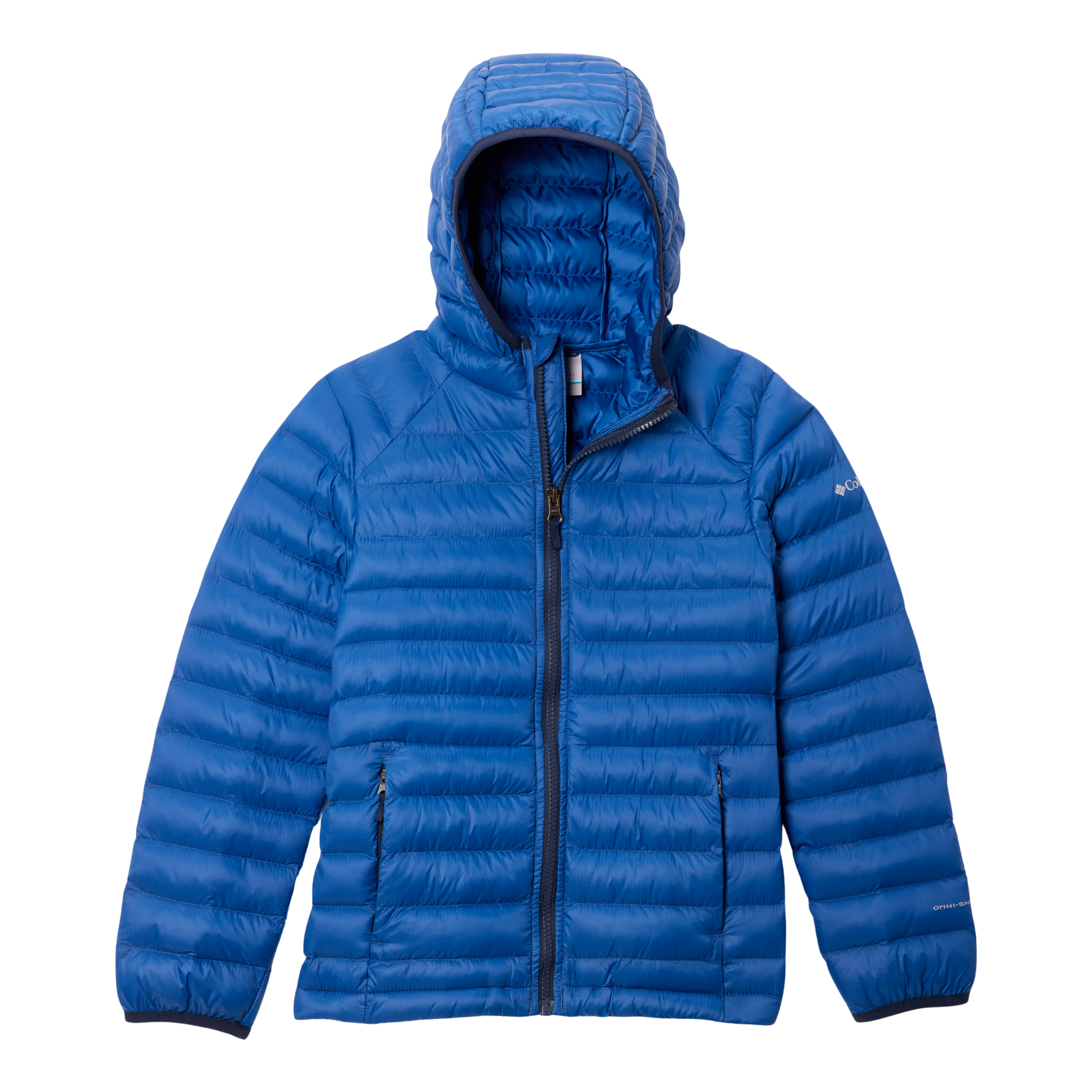 Columbia Kids Powder Pass Hooded Insulated Jacket (Mountain Blue)